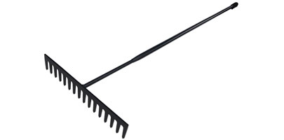 All Steel Tarmac Rake - Flat Teeth