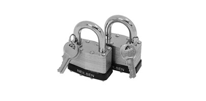 2 Laminated Steel Padlocks