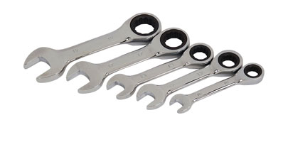 Stubby Ratchet Spanner Set