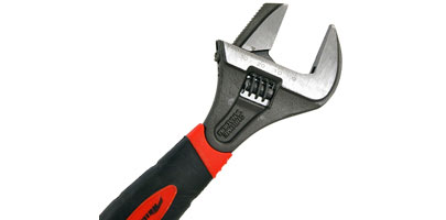 Adjustable Wrench with Extra Wide Jaws