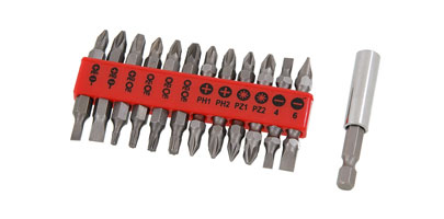 10x AMTECH Power Drill Bit Set Double Ended Magnetic Screwdriver Pozi Philips UK 