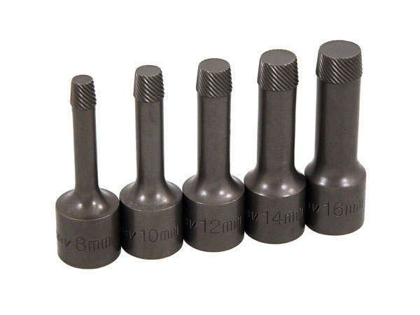 5 Piece Multi-Spline Screw Extractor Set