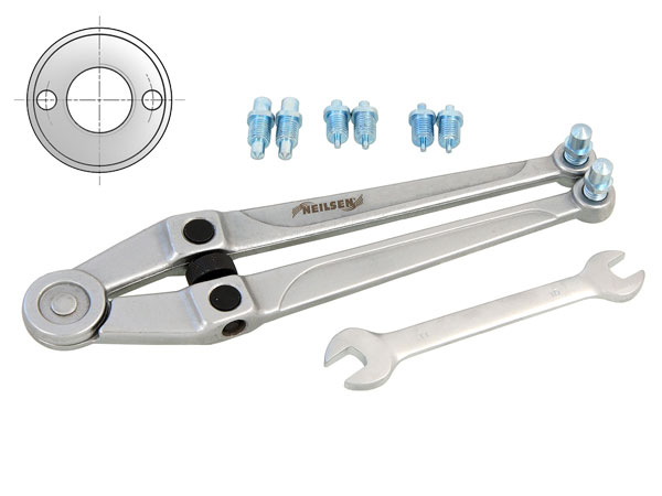 Divider Style Adjustable Pin Wrench Set