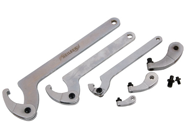 Adjustable Hook and Pin Wrench Set