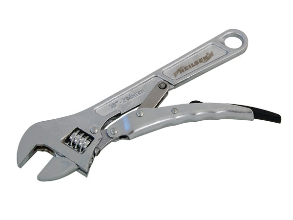 Adjustable Wrench with Locking Lever