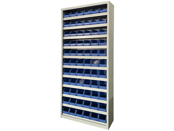 Storage Cabinet with Plastic Bins