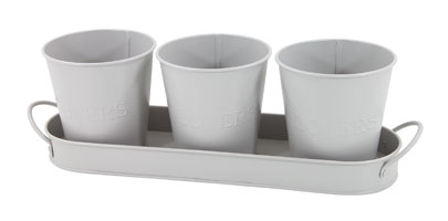 3pc Herb Pot with Tray