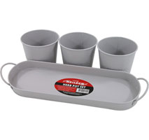 3pc Herb Pot with Tray