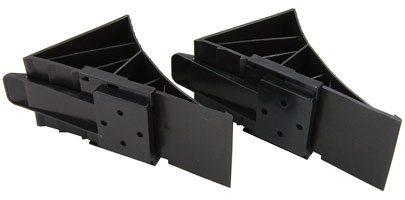 2 Black Plastic Wheel Chocks